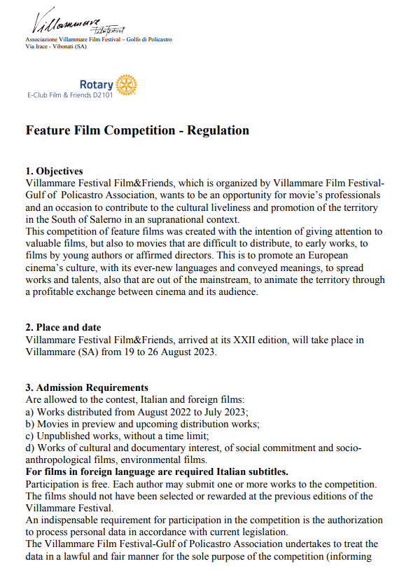 Feature Films Contest 2022